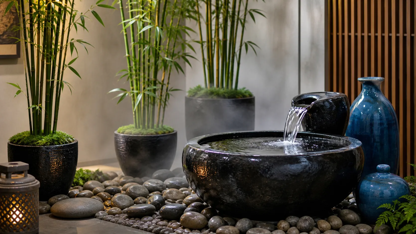 Serene feng shui water feature space for the 1952 Water Dragon