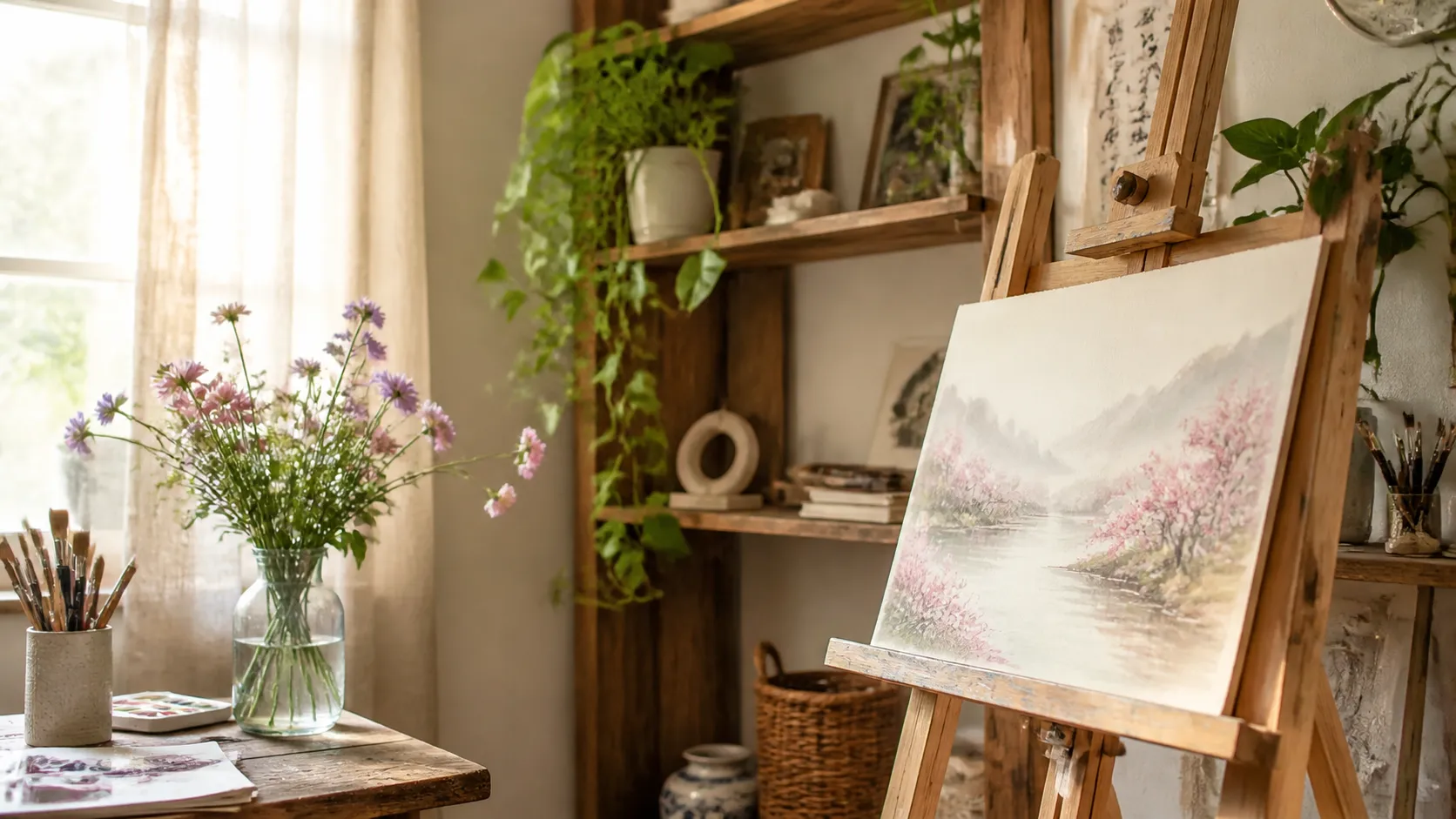 Creative feng shui art space for the 1955 Wood Goat